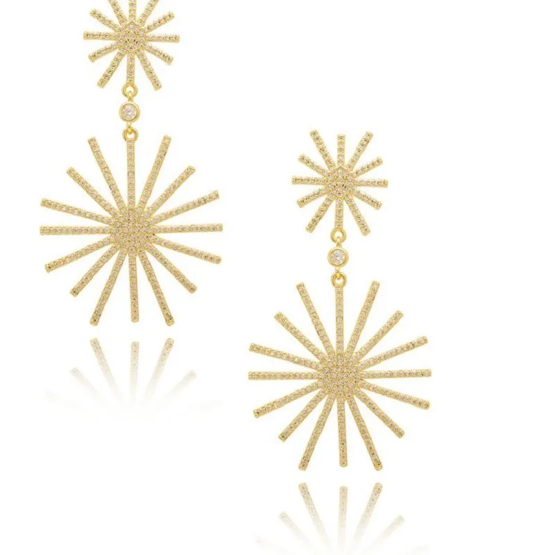 Wiszący kolczyk Big Micro Pave