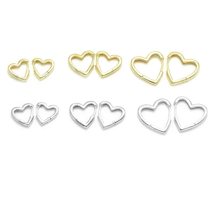 Kolczyki w kształcie serca, wypolerowane na wysoki połysk