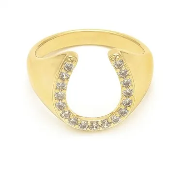 Modny damski pierścionek w kształcie litery U