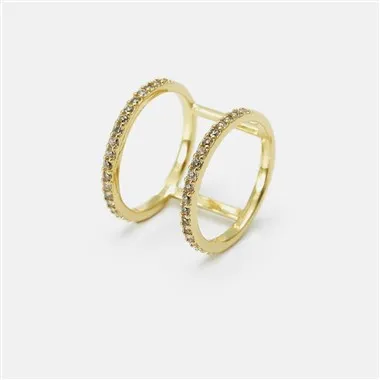 Pozłacany modny pierścionek dla kobiet