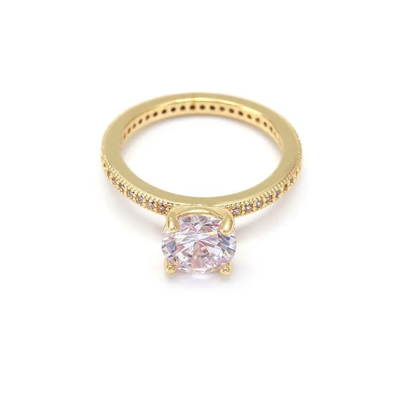 Sterling Silver White Cz Wedding Ring